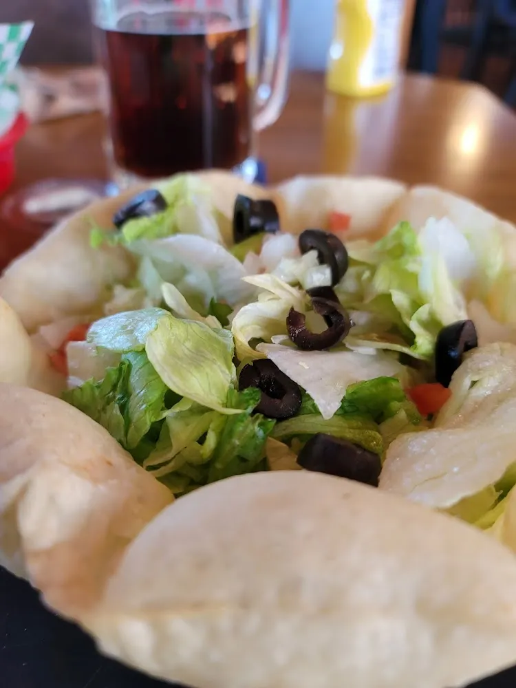 Taco Salad in Edible Shell Bowl